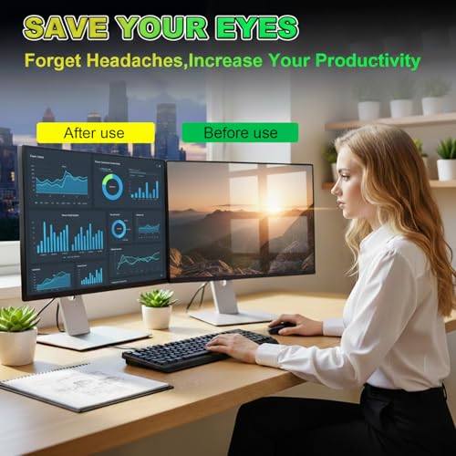 Removable PC Blue Light Blocking Shield | Double-Sided Usable