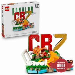 LEGO Editions Cristiano Ronaldo – Football Highlights Toy - 3D Display Model Kit w/Collectible Minifigure - Kids' Room Decor - Gift for 10+ Year Old Boys