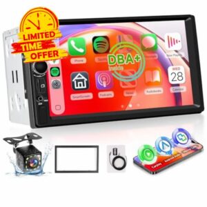 DAB Double Din Car Stereo with Apple Carplay Wireless Android Auto