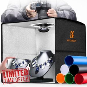 K&F CONCEPT Photo Studio Light Box 16"/40cm Portable Folding Ring Light