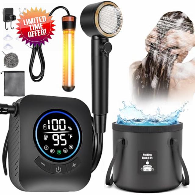 Portable Camping Shower with Heater