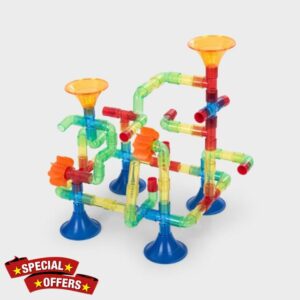 ickit translucent water pipe construction set – colourful connecting pipes for building water runs
