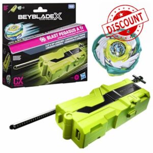 Beyblade X Clip & Rip Launcher with Takara Tomy Attack Type Top Right-Spinning Top Toy