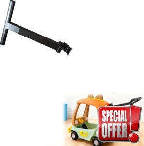 Back Saver Handle Extension Compatible with Little Tikes Cozy Coupe – Tall Parent Push Handle Add-On