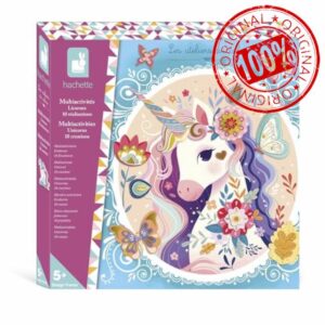 Janod - Unicorn Multi-Activity Creative Set - 13 Activities to Decorate - Mosaics
