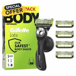 GilletteLabs Body + Intimate Razor with Magnetic Shower Hanger
