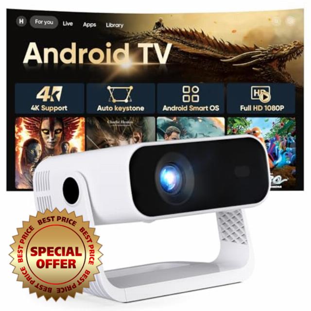 2026 New Smart projector Built-in Apps Full HD 1080P 680ANSI AE211B-1-NEW01