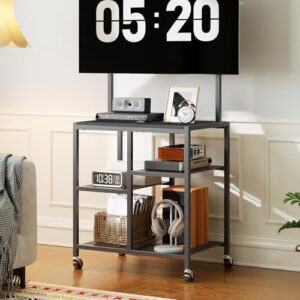 Rolling TV Stand with Storage Shelves for 23-50 Inch TVs