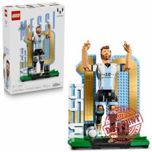 LEGO Editions Lionel Messi – Football Legend Toy - 3D Figure Display Model Kit - DIY Kids' Room Decor - Gift for 12+ Year Old Boys