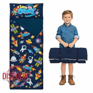Toddler Nap Mat Sleeping Bag with Removable Pillow