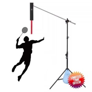 Adjustable Badminton Training Equipment with Floor Stand for Swing Practice and Exercise