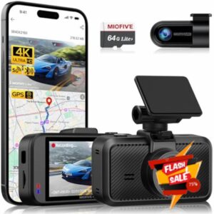 Miofive 4K+2K Dual Dash Cam Front and Rear
