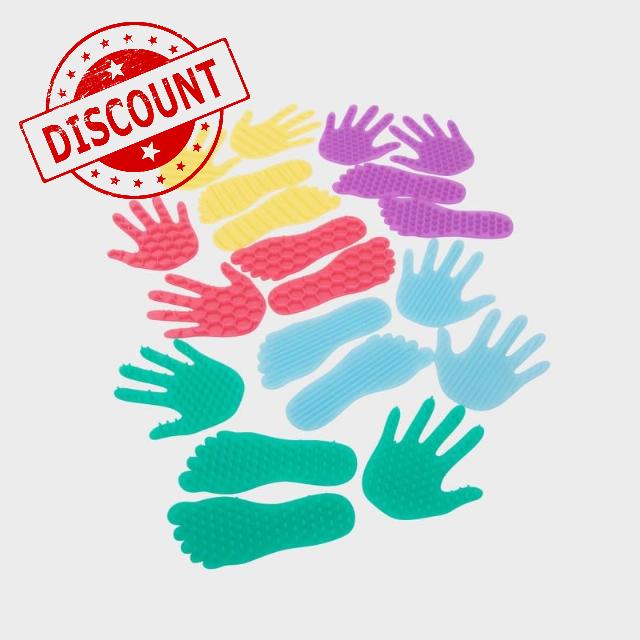 ickit SiliShapes hand & feet – tactile silicone shapes for movement