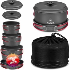 ALocs Camping Cookware Set