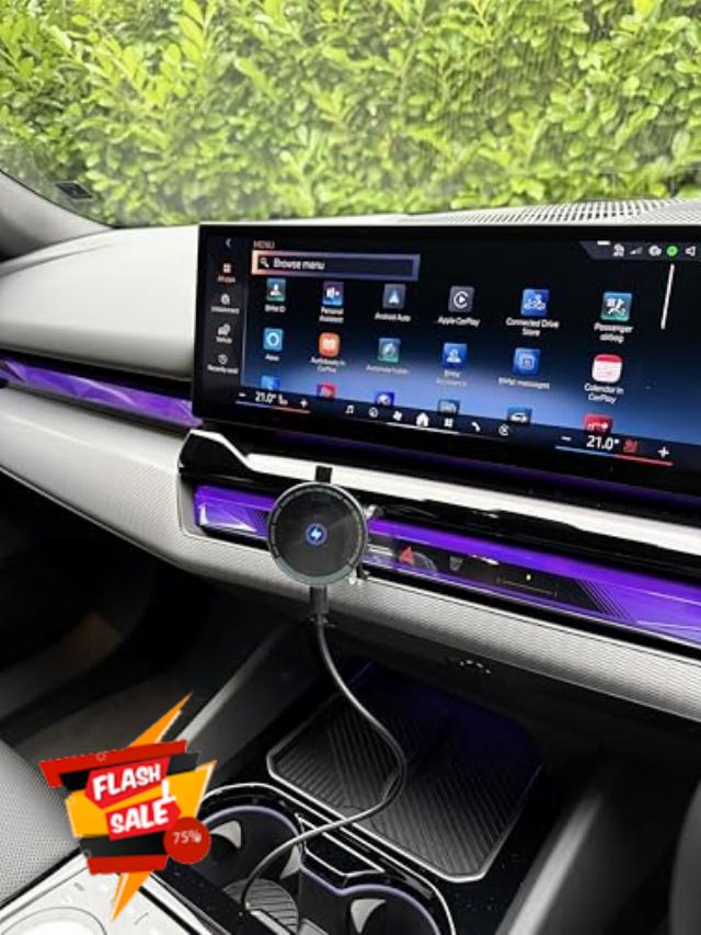 Compatible with BMW Magnetic Wireless Phone Charger | Pro Travel Comfort System | Compatible with BMW 5 Series i5 M5 G60 G61 G90 G91 2024–2026 | Comfort Wireless Phone Holde