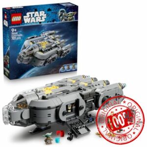 LEGO Star Wars 75445 Anzellan Starship Toy - The Mandalorian and Grogu Model Kit w/ 3 Figures & a Droid Workshop - Birthday Gift for 9+ Year Old Boys