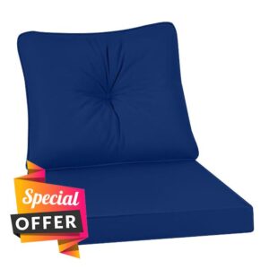 Outdoor Garden Chair Cushion with Backrest