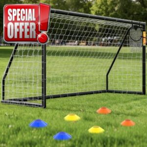 Portable Football Goal - 6X4/8x5/8x6/10x6.5/12x6 ft Football Gift with Target Net