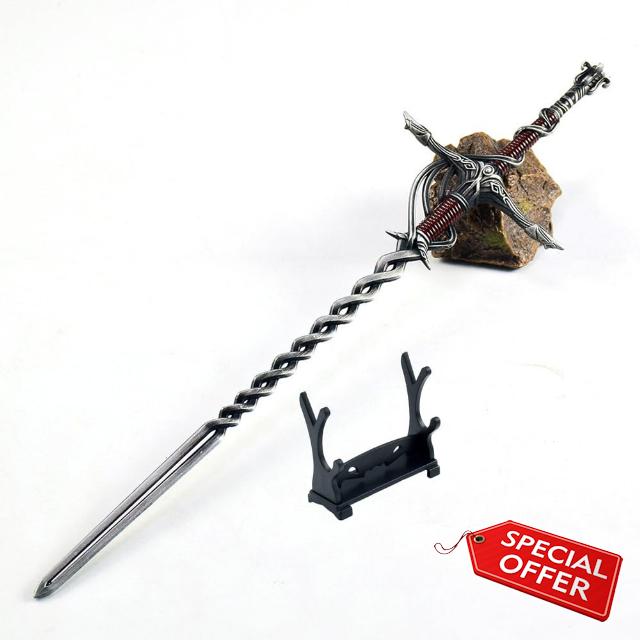 Elden Rings Fire Knight's Greatsword Replica – 30cm/11.8in Full Metal Model with Stand Gaming Collectible