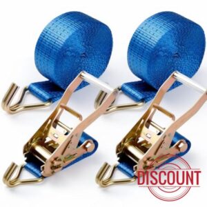 2Pack Heavy Duty Ratchet Straps 5cm x 6m