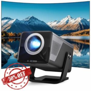 [2000 ANSI/AI Visual Calibration/4K Support] X7 Native 1080P Smart Projector with Android 14 OS