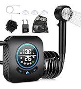 Spopal Portable Shower for Camping, [10000mAh][LED Display][ IPX8 Waterproof] Rechargeable Campin...