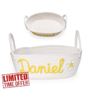 Personalised Rope Storage Basket with Name