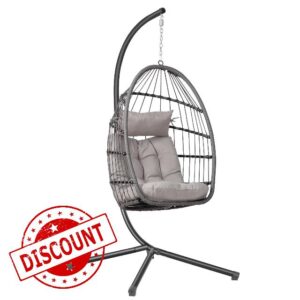 Panana Rattan Garden Egg Swing Chair with Stand