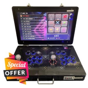 35000-in-1 Portable Arcade Console Foldable Metal Box Retro Gaming Machine with 21 Inch Screen Search Hide Pause