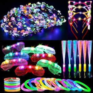Defresit Glow Sticks Party Favors – 48 PCS LED Light Up for Adult