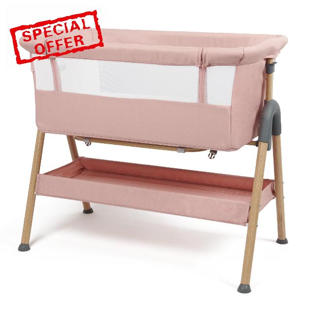 Puggle Dreamy Bedside Crib - Pink