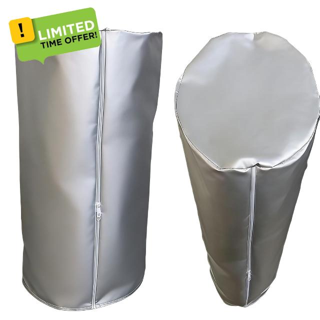 Large Gas Bottle Cover 120x42cm Propane Tank Cover Heavy Duty Gas Bottle Cover Waterproof UV Resistant Weatherproof for Outdoor Gardens Events BBQ Patio