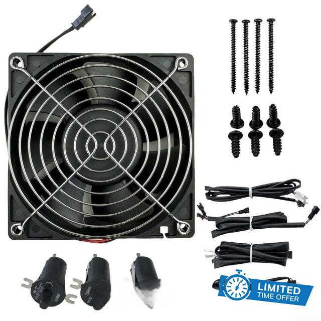 For GRAVITY 560 800 1050XL Fan Door Replacement Kit Featuring Fan Door Switch and Preassembled Wiring Harness