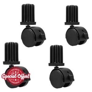 4Pcs AT19-Replacement Grill Caster Wheels6414 306414 Insert For Weber Genesis Summit Silver Spirit Gas Grills