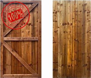 180 x 90cm Pressure Treated Wooden Garden Gate | Feather Edge Timber Side Gate | 6cm Thick Heavy Duty Outdoor Garden Doo