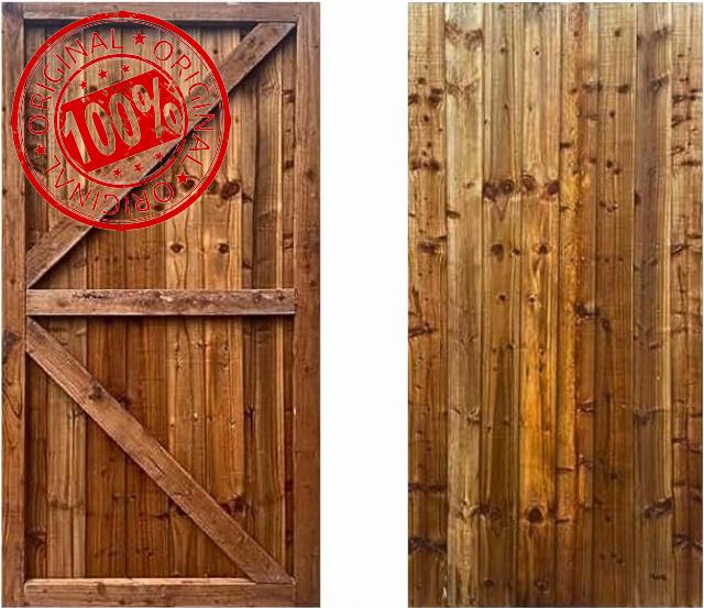 180 x 90cm Pressure Treated Wooden Garden Gate | Feather Edge Timber Side Gate | 6cm Thick Heavy Duty Outdoor Garden Doo