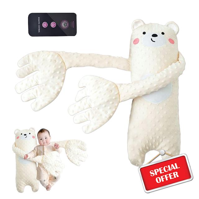 Kids Sleeping Toy With Remote Electric Slapping Palm Plush Toy Babys Vibrating Mattress Pad Pillow Startle Prevention Smart Sleep Helper Speed Adjustable For Boys Girls Relaxatio