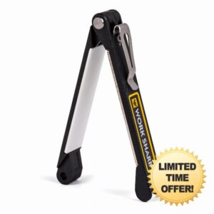 Work Sharp Folding Field Manual Knife Sharpener UK - Compact Knife Sharpening Manual Tool with Diamond Plates