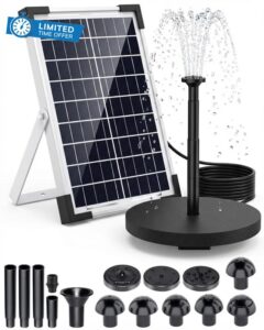 6W Solar Pond Pump with 2200 mAh Battery Backup