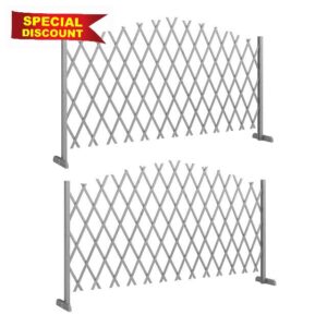 Outsunny 2 Pack Expanding Fence Panels