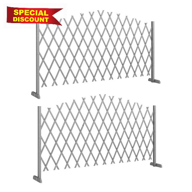 Outsunny 2 Pack Expanding Fence Panels