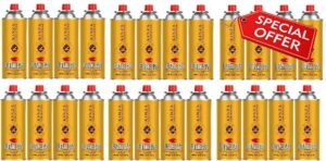 KINZA COLLECTION 24 Butane Gas Cans for Portable Camping | Cooker