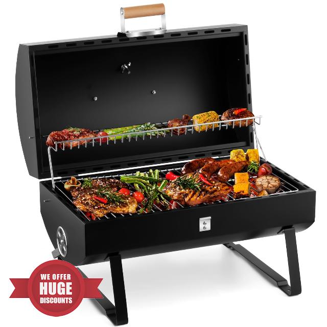 CUSIMAX Charcoal BBQ Grill 18inch Protable barbeque grill outdoor with Locking Lid for Heat Preservation