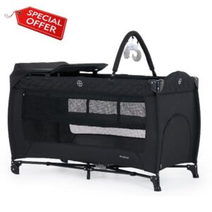 Puggle Easy Fold Luxe 3 In 1 Luxe Travel Cot & Playpen (125 * 65 * 74)