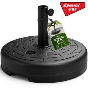 ZENO Parasol Base | Garden Umbrella Base | Parasol Weights | Heavy Duty Garden Parasol Stand | Round Weight Stand for Cantilever