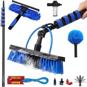 Carbon Fibre Telescopic Water Fed Pole 33ft Washing Kit: Cleaning Brush