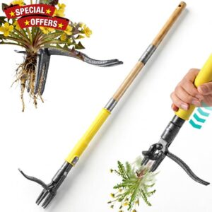 Weed Puller Tool Stand Up with Slide-Release Ejection