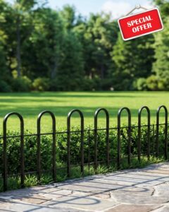 ARIFARO Decorative Metal Garden Fence Panels