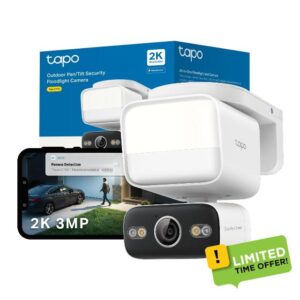 NEW Tapo C710 2K 3MP Pan/Tilt Outdoor 1500 Lumen Footlight Security Camera