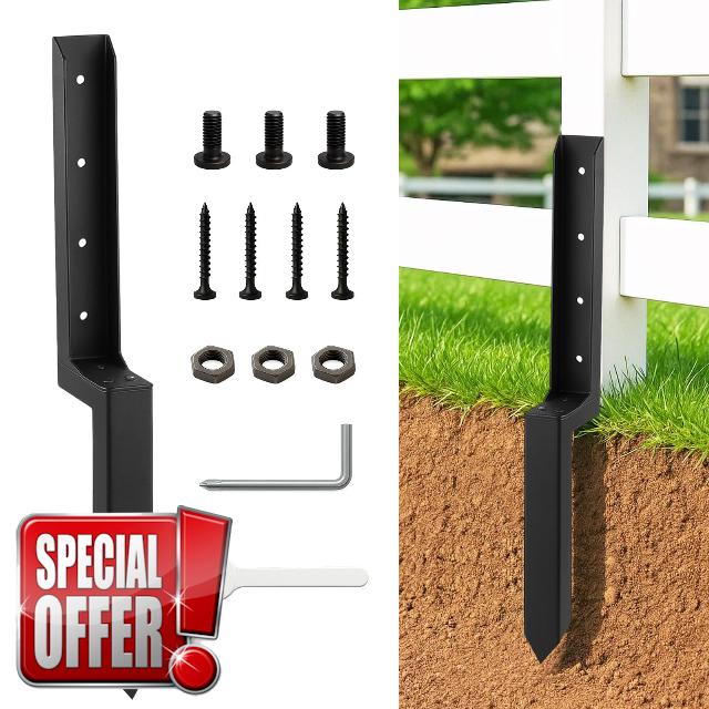 Heavy-Duty Metal Fence Post Repair Stakes
